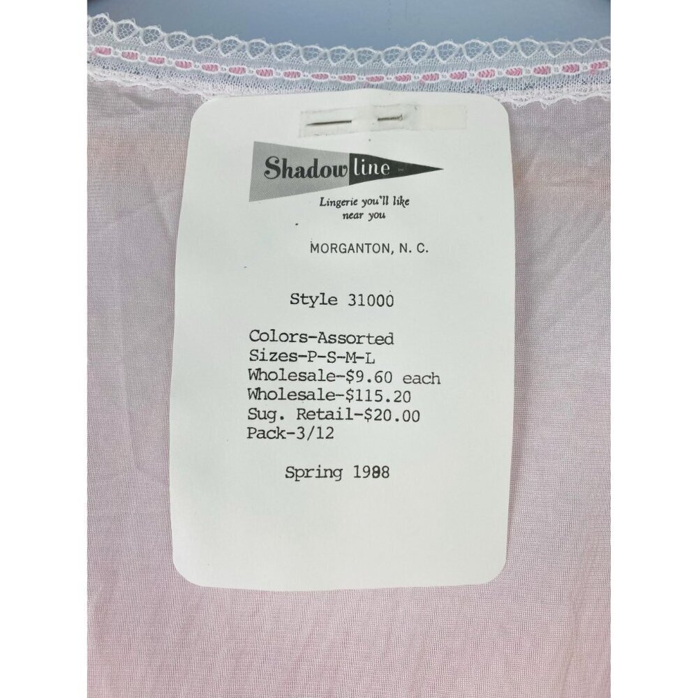 Vtg NWT Shadowline Nightgown with Embroidered Detail, Size S, Light Pink - Picture 4 of 9
